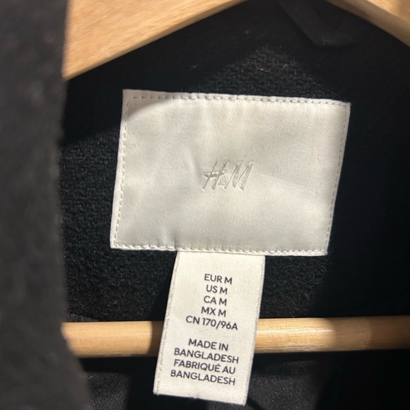 H&M Elegant Black Pea Coat - Picture 3 of 3